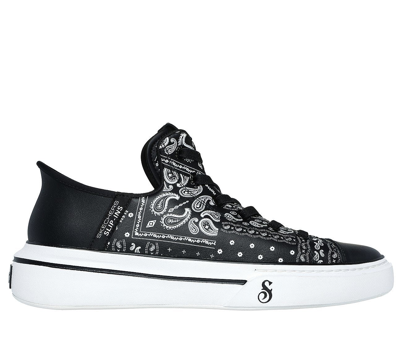 Skechers Παπούτσι Ανδρικό - Premium Leather Slip-Ins Snoop One - Double G 251017-BKW Black