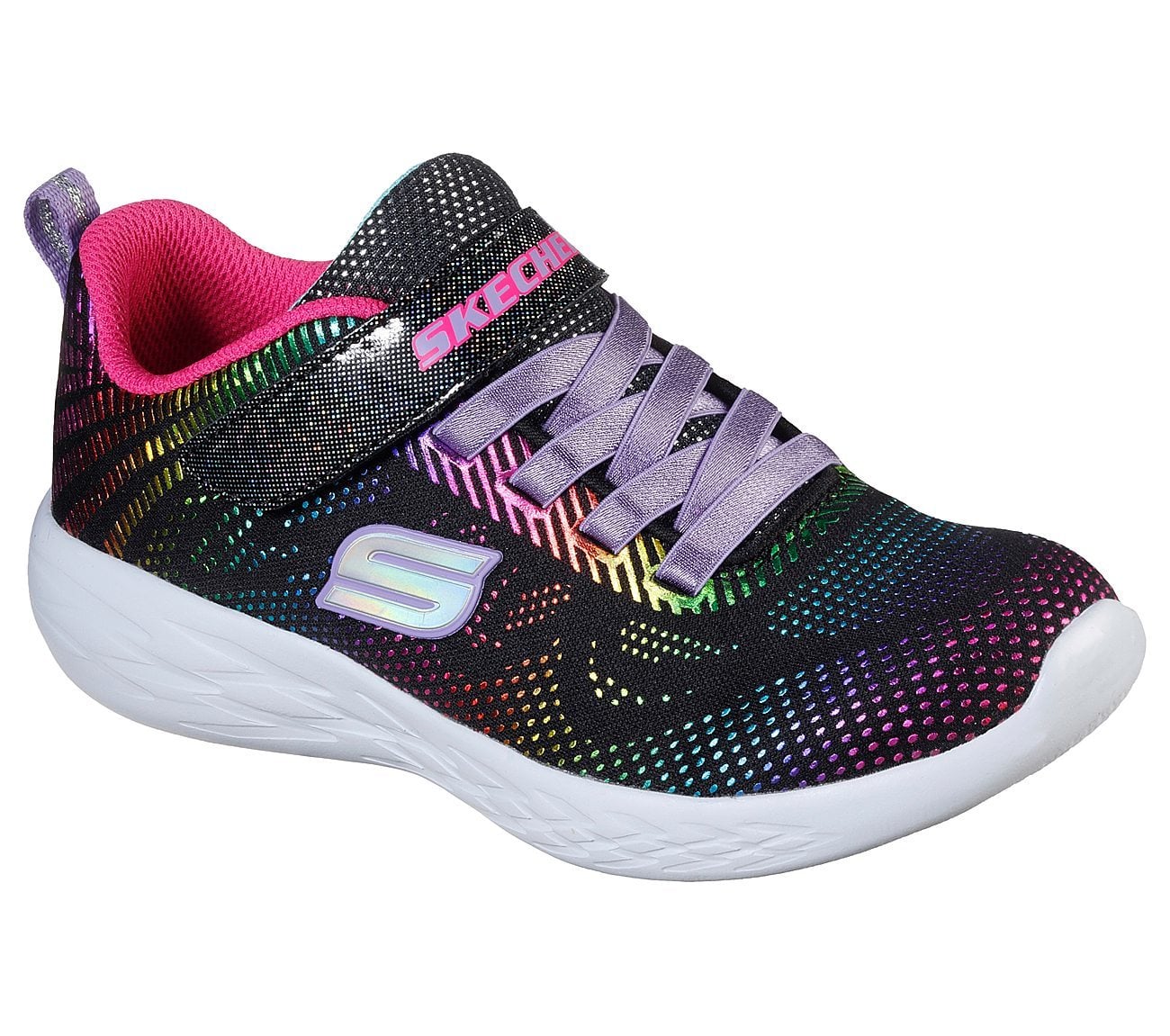 Skechers Παπούτσι Γιά Κορίτσι - Go Run 600 - Shimmer Speed 302031L-BKMT Black