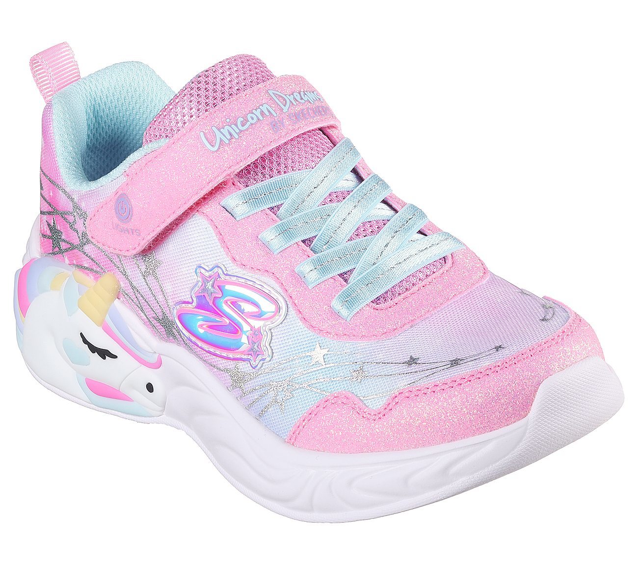 Skechers Παπούτσι για Κορίτσι - S Lights: Unicorn Dreams - Wishful Magic - 302299L-PKTQ Pink
