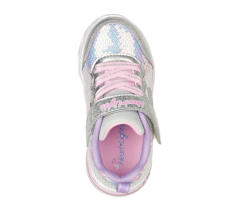 Skechers Παπούτσι Γιά κορίτσι - Sweetheart Lights - Lets Shine 302313N-SMLT Silver / Multi