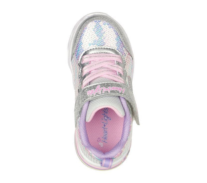 Skechers Παπούτσι Γιά κορίτσι - Sweetheart Lights - Lets Shine 302313N-SMLT Silver / Multi