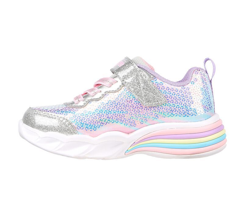 Skechers Παπούτσι Γιά κορίτσι - Sweetheart Lights - Lets Shine 302313N-SMLT Silver / Multi