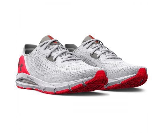 Under Armour Παπούτσι Γυναικείο - W HOVR Sonic 5 - 3024906-106 White Bolt Red Metallic Pewter