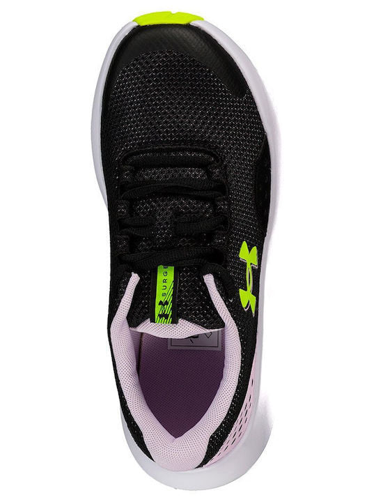 Under Armour Παιδικό Παπούτσι Για Κορίτσι - UA GGS Surge 4 - 3027108-001 - Black Yellow Lila