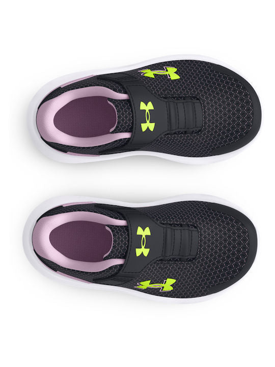 Under Armour Παιδικό Παπούτσι Για Κορίτσι - UA GINF Surge 4 AC - 3027110-001 - Black Purple Yellow