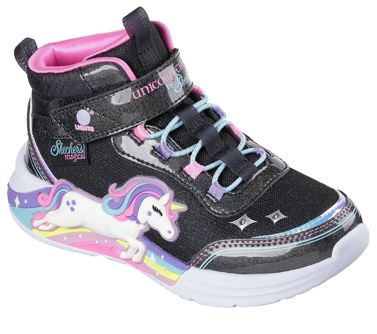 Skechers Μποτάκι Παιδικό Για Κορίτσι - Unicorn Chaser 303302L-BKMT BLACK