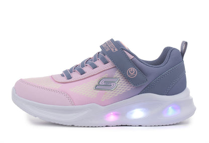 Skechers Παπούτσι Παιδικό Για Κορίτσι - Sola Glow Lighted Gore & Strap - 303714L-GYLP - Grey