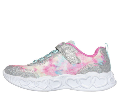 Skechers Παπούτσι για Κορίτσι - Infinite Heart Lights: Color Lovin 303753L-SMLT SILVER