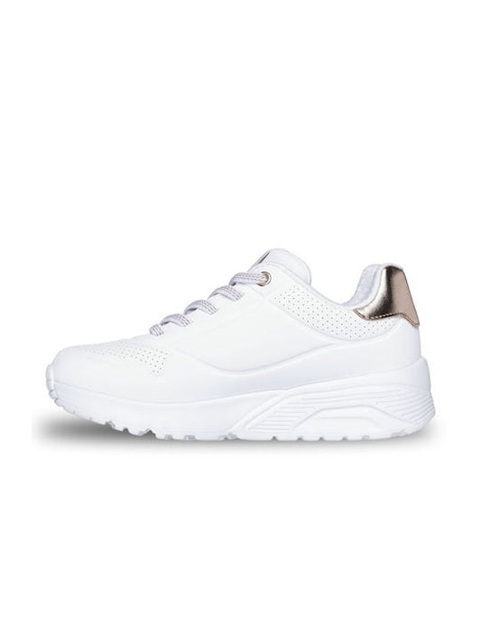 Skechers Παπούτσι Παιδικό Για Κορίτσι - Uno Lite Embossed Closure & Metallic - 310384L-WHT - White