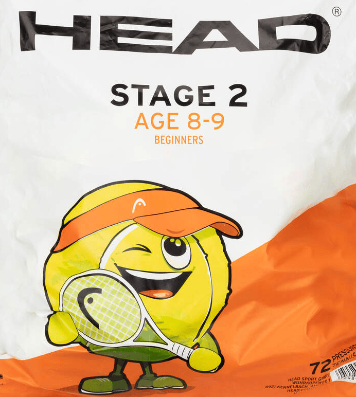 Head Μπαλάκια Tennis ( 8-9 ετών) - Stage 2 Orange 72 Ball Polybag - 3121915 - Yellow