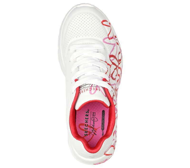 Skechers Παπούτσι Γιά Κορίτσι - Uno Lite - Spread the Joy 314065L-WRPK White / Red / Pink