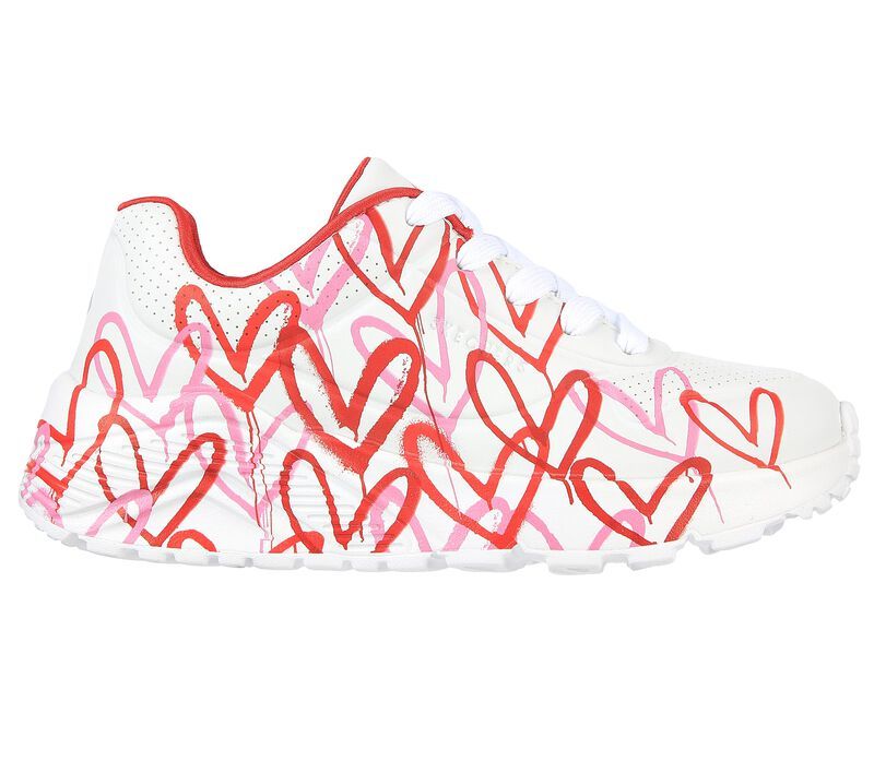 Skechers Παπούτσι Γιά Κορίτσι - Uno Lite - Spread the Joy 314065L-WRPK White / Red / Pink
