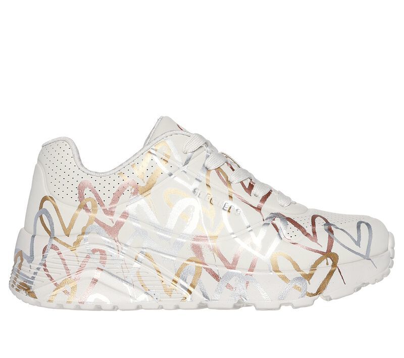Skechers Παπούτσι Παιδικό Για Κορίτσι - Uno Lite Metallic Love - 314067L-NTMT - Beige