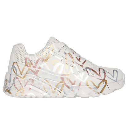 Skechers Παπούτσι Παιδικό Για Κορίτσι - Uno Lite Metallic Love - 314067L-NTMT - Beige