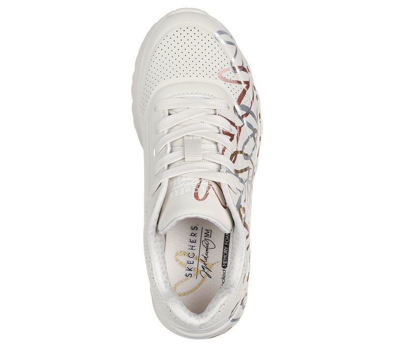 Skechers Παπούτσι Παιδικό Για Κορίτσι - Uno Lite Metallic Love - 314067L-NTMT - Beige