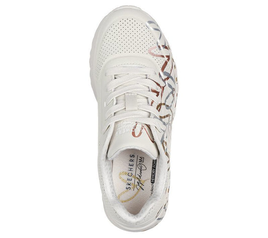 Skechers Παπούτσι Παιδικό Για Κορίτσι - Uno Lite Metallic Love - 314067L-NTMT - Beige