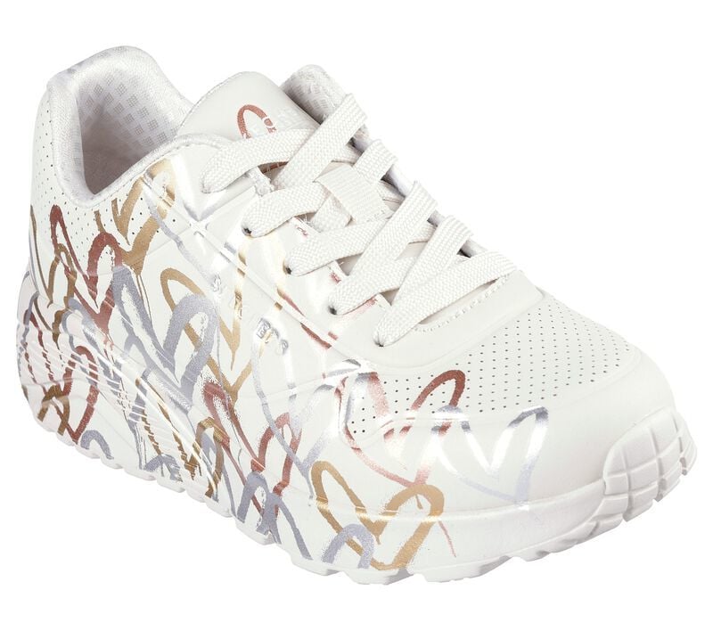 Skechers Παπούτσι Παιδικό Για Κορίτσι - Uno Lite Metallic Love - 314067L-NTMT - Beige