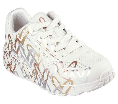 Skechers Παπούτσι Παιδικό Για Κορίτσι - Uno Lite Metallic Love - 314067L-NTMT - Beige