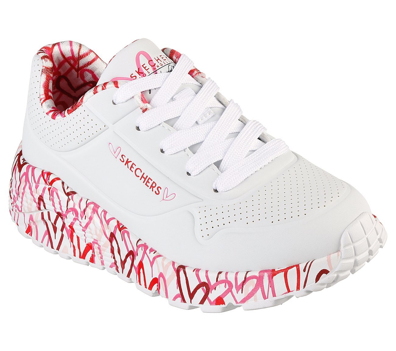 Skechers Παπούτσι Γιά Κορίτσι - x JGoldcrown: Uno Lite - Lovely 314976L-WRPK White