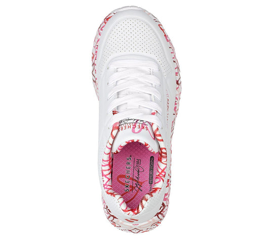 Skechers Παπούτσι Γιά Κορίτσι - x JGoldcrown: Uno Lite - Lovely 314976L-WRPK White