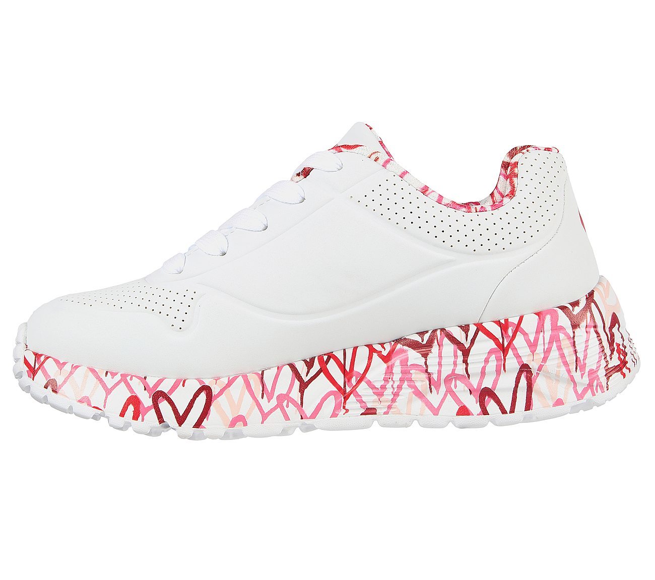 Skechers Παπούτσι Γιά Κορίτσι - x JGoldcrown: Uno Lite - Lovely 314976L-WRPK White