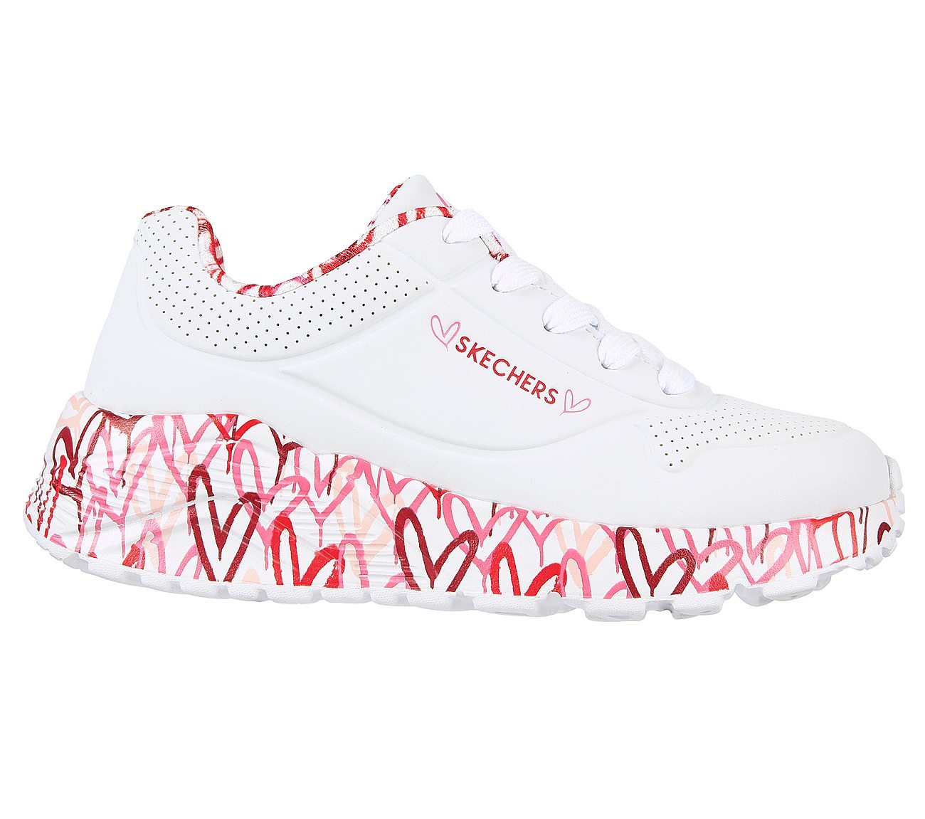 Skechers Παπούτσι Γιά Κορίτσι - x JGoldcrown: Uno Lite - Lovely 314976L-WRPK White