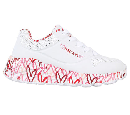 Skechers Παπούτσι Γιά Κορίτσι - x JGoldcrown: Uno Lite - Lovely 314976L-WRPK White