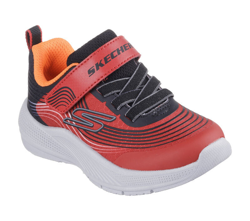 Skechers Παπούτσι Παιδικό Για Αγόρι - Microspec Advance Toddler Gore Strap - 403926N-RDBK - Red
