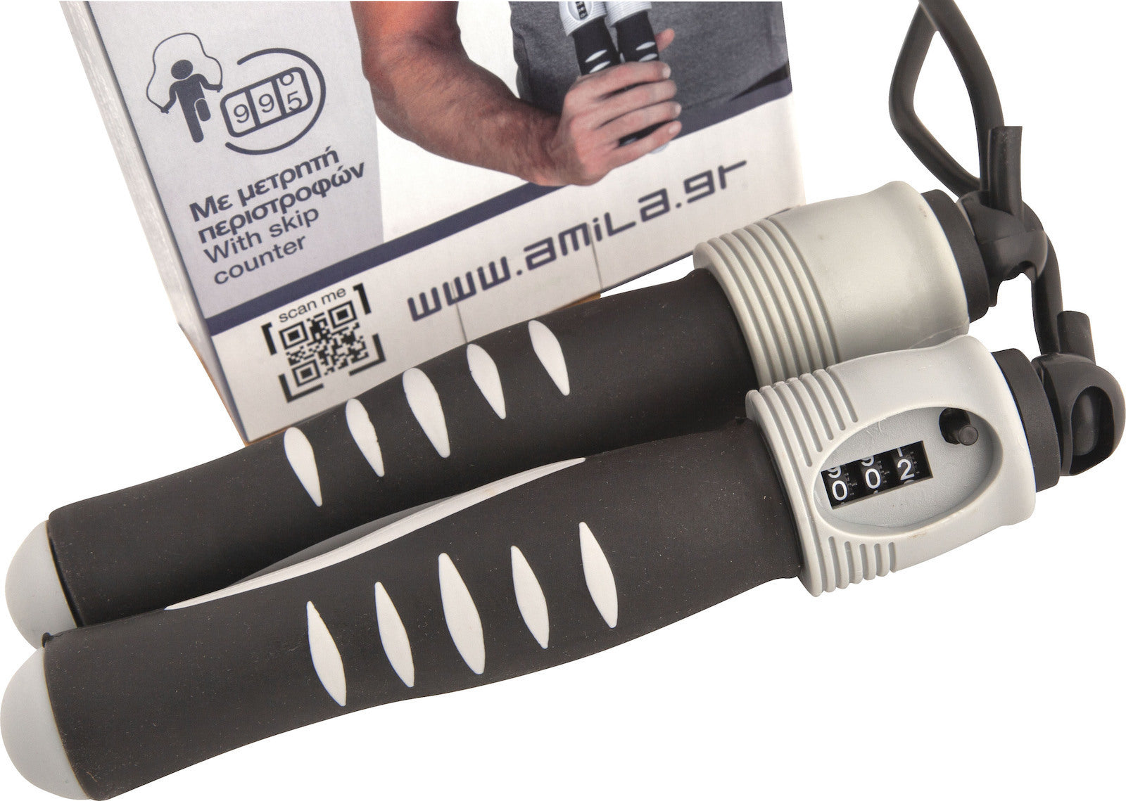 Amila Σχοινάκι με Μετρητή - Black - 44064
