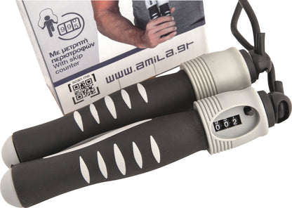 Amila Σχοινάκι με Μετρητή - Black - 44064