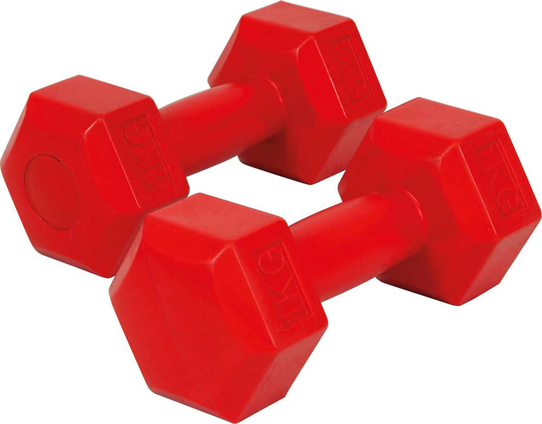 Amila Αλτήρας Εξάγωνος - Plastic Series 1kg (Ζευγάρι) - Red - 44530