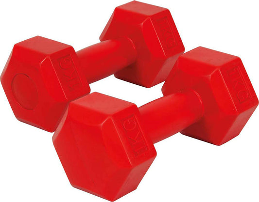 Amila Αλτήρας Εξάγωνος - Plastic Series 1kg (Ζευγάρι) - Red - 44530