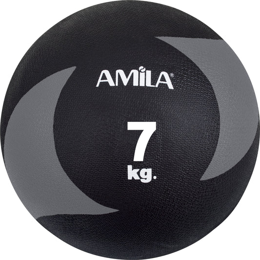Amila Μπάλα Medicine Ball Original Rubber 7Kg - Grey - 44634