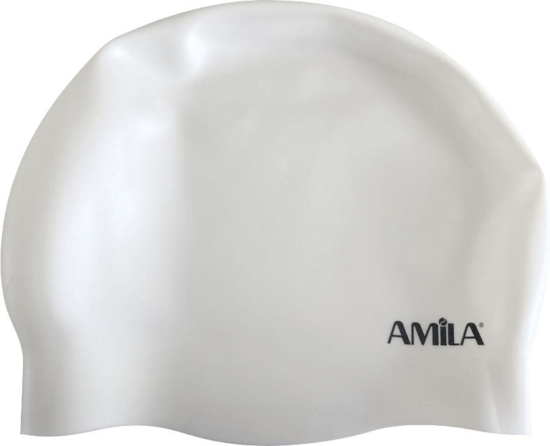 Amila Σκουφάκι Κολύμβησης - Medium Hair HQ - White - 47027