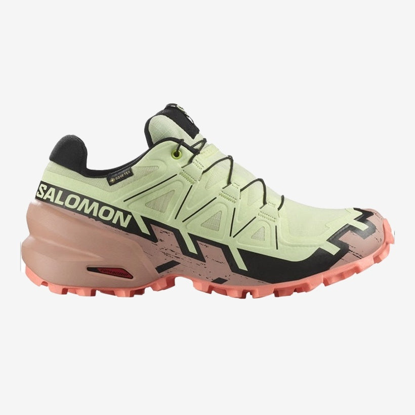 Salomon Γυναικείο Παπούτσι - SPEEDCROSS 6 GTX W - 477655 - Lime Cream Mahogany Rose Black