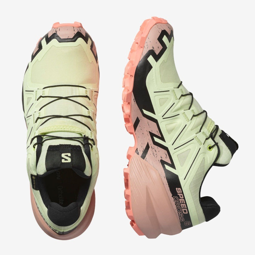 Salomon Γυναικείο Παπούτσι - SPEEDCROSS 6 GTX W - 477655 - Lime Cream Mahogany Rose Black