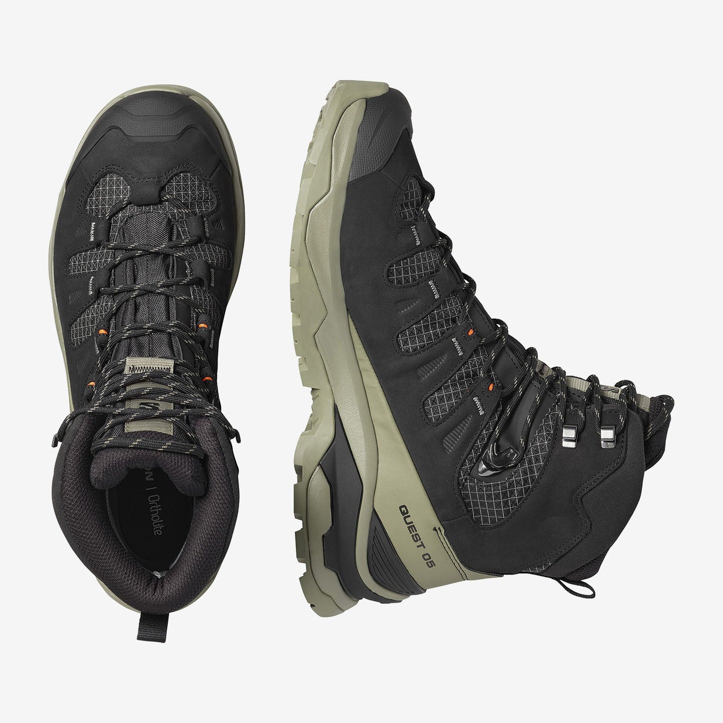 Salomon Ανδρικά Μποτάκια Πεζοπορίας - QUEST 5 GORE TEX - 479571 BLACK DEEP LICHEN GREEN