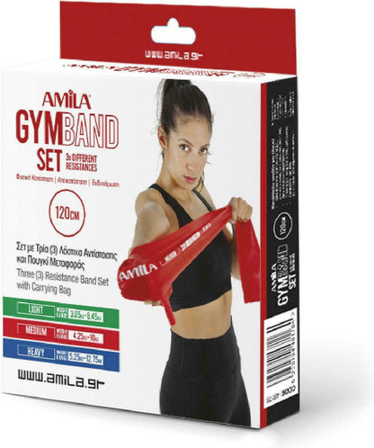 Amila Σετ Λάστιχα Αντίστασης - GymBand 1,2m (3 τεμάχια) - 48178