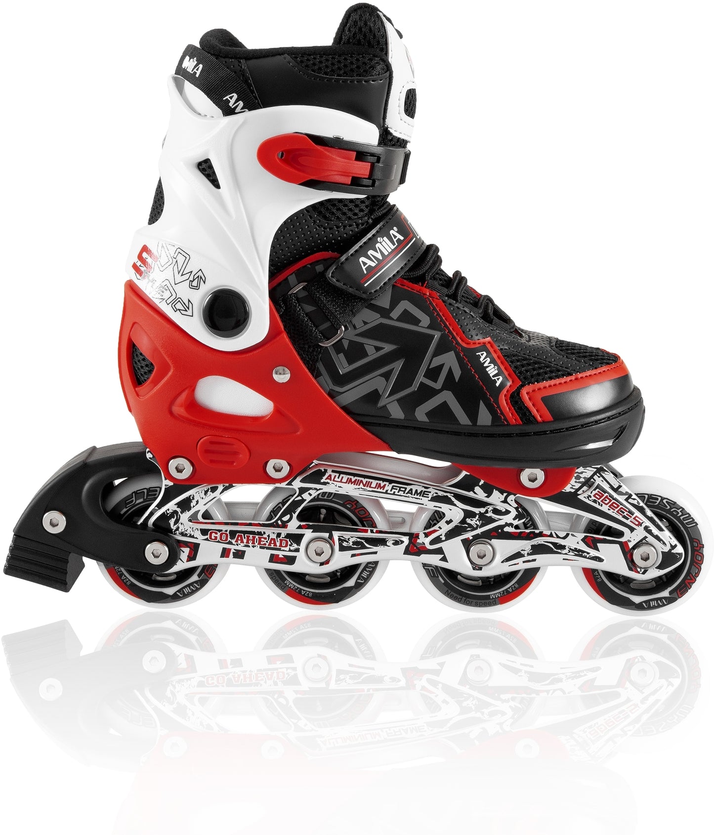Amila Inline Rollers - Size 33-36 - Red - 48915