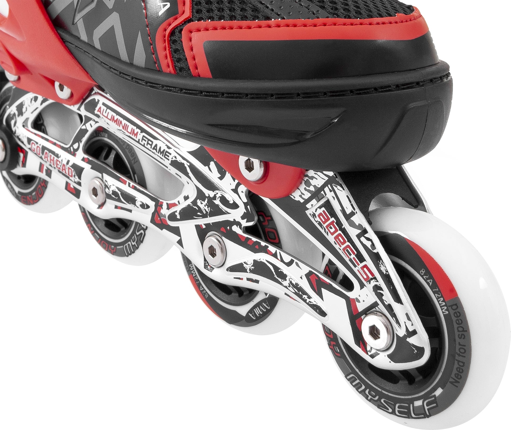 Amila Inline Rollers - Size 33-36 - Red - 48915