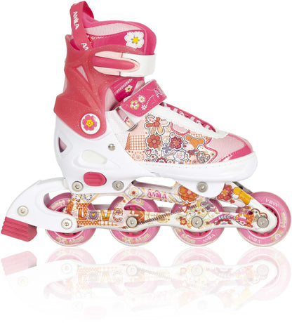 Amila Inline Rollers - Size 33-36 - Pink - 48918
