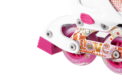 Amila Inline Rollers - Size 33-36 - Pink - 48918