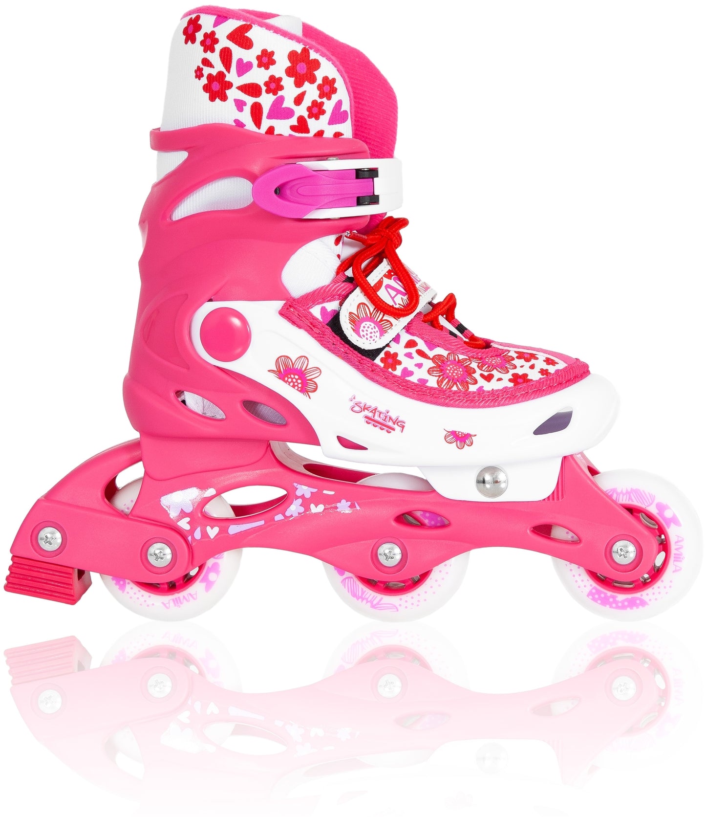 Amila Inline Rollers - Size 31-34 - Pink - 48923