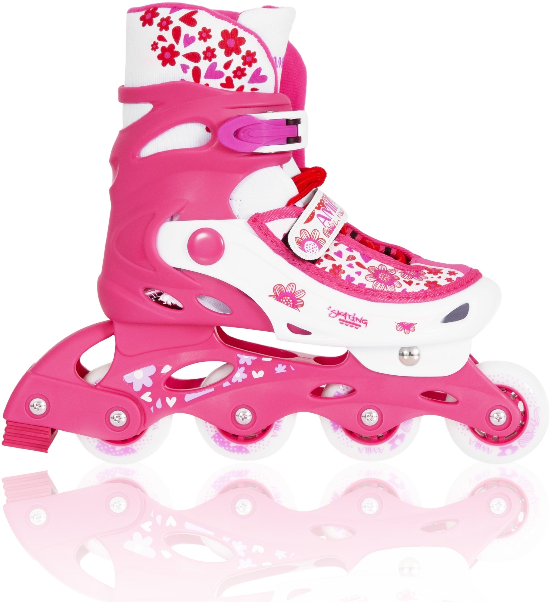 Amila Inline Rollers - Size 39-42 - Pink - 48925