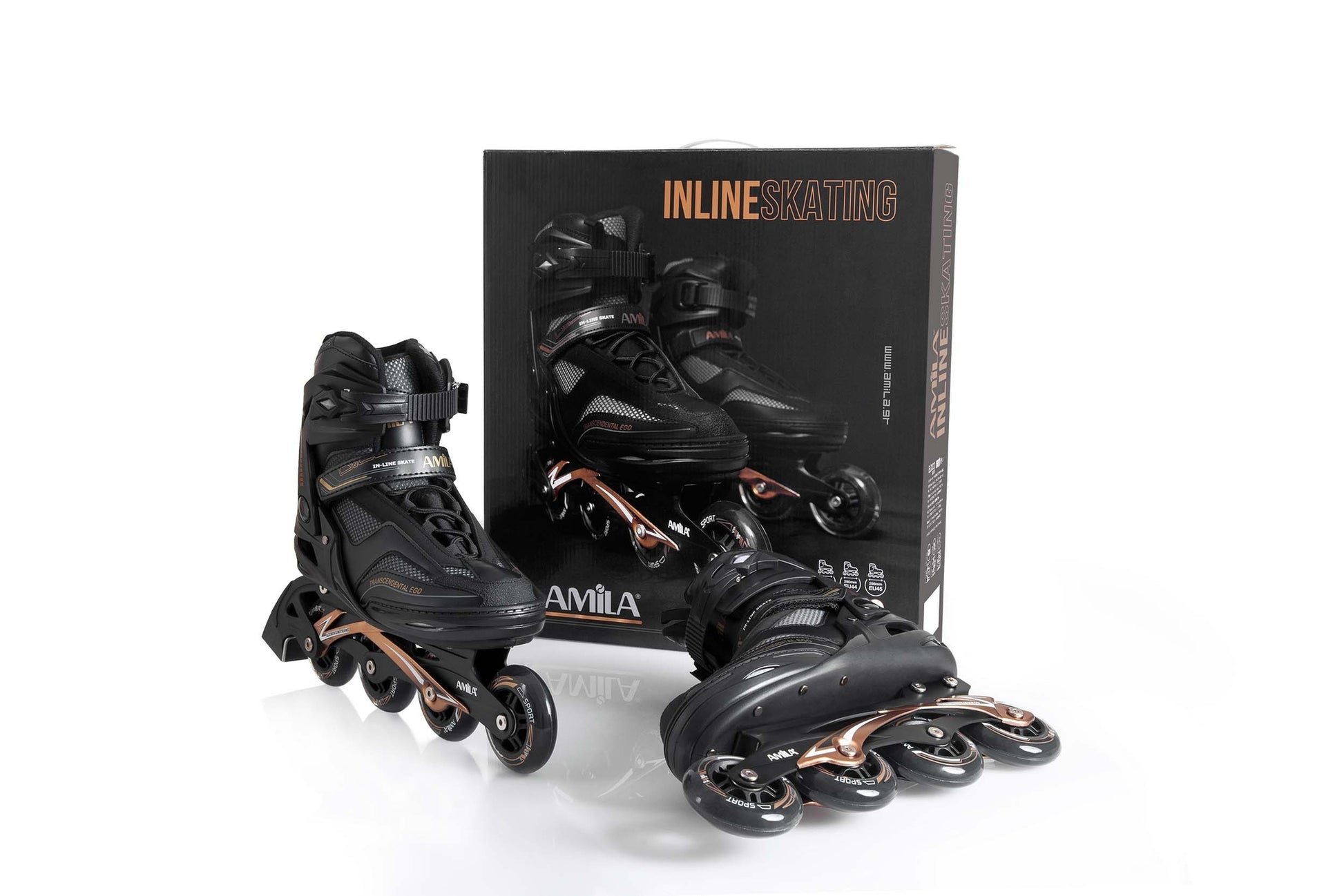 Amila Inline Rollers - Size 44 - Black - 49075