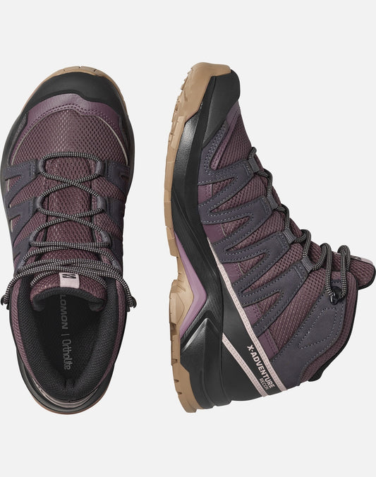 Salomon Γυναικεία Μποτάκια Πεζοπορίας - X-ADVENTURE RECON MID 490956 HUCKLEBERRY IRON SHADOW GRAY