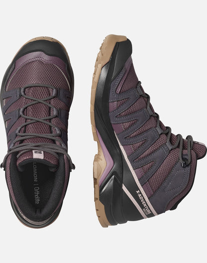 Salomon Γυναικεία Μποτάκια Πεζοπορίας - X-ADVENTURE RECON MID 490956 HUCKLEBERRY IRON SHADOW GRAY