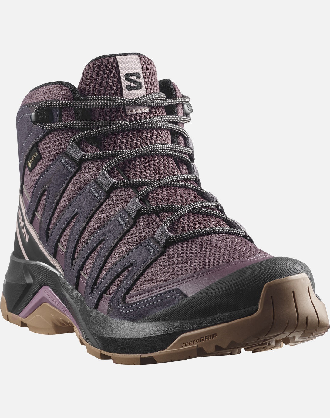 Salomon Γυναικεία Μποτάκια Πεζοπορίας - X-ADVENTURE RECON MID 490956 HUCKLEBERRY IRON SHADOW GRAY
