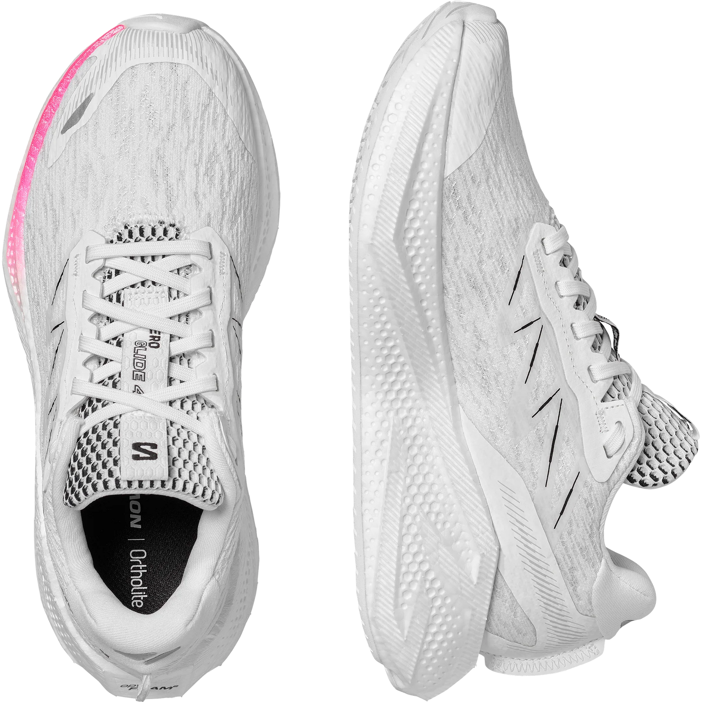 Salomon Γυναικεία Παπούτσια Τρεξίματος Δρόμου - AERO GLIDE 4 - 491513 WHITE BLACK