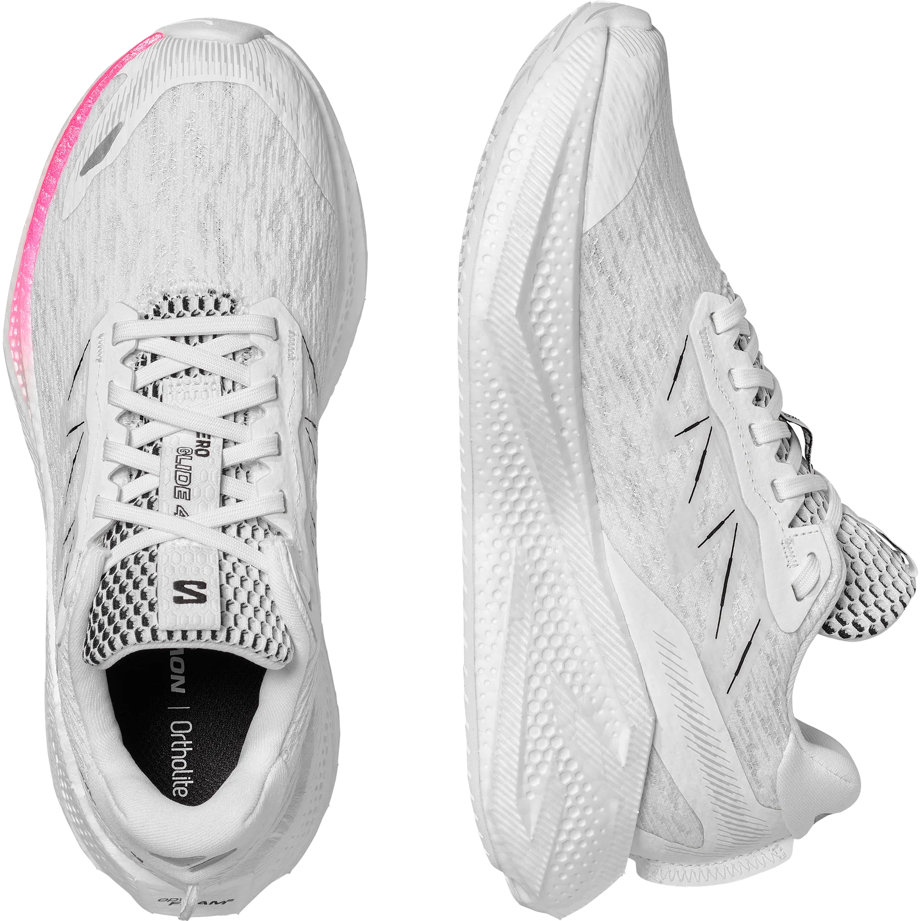 Salomon Γυναικεία Παπούτσια Τρεξίματος Δρόμου - AERO GLIDE 4 - 491513 WHITE BLACK